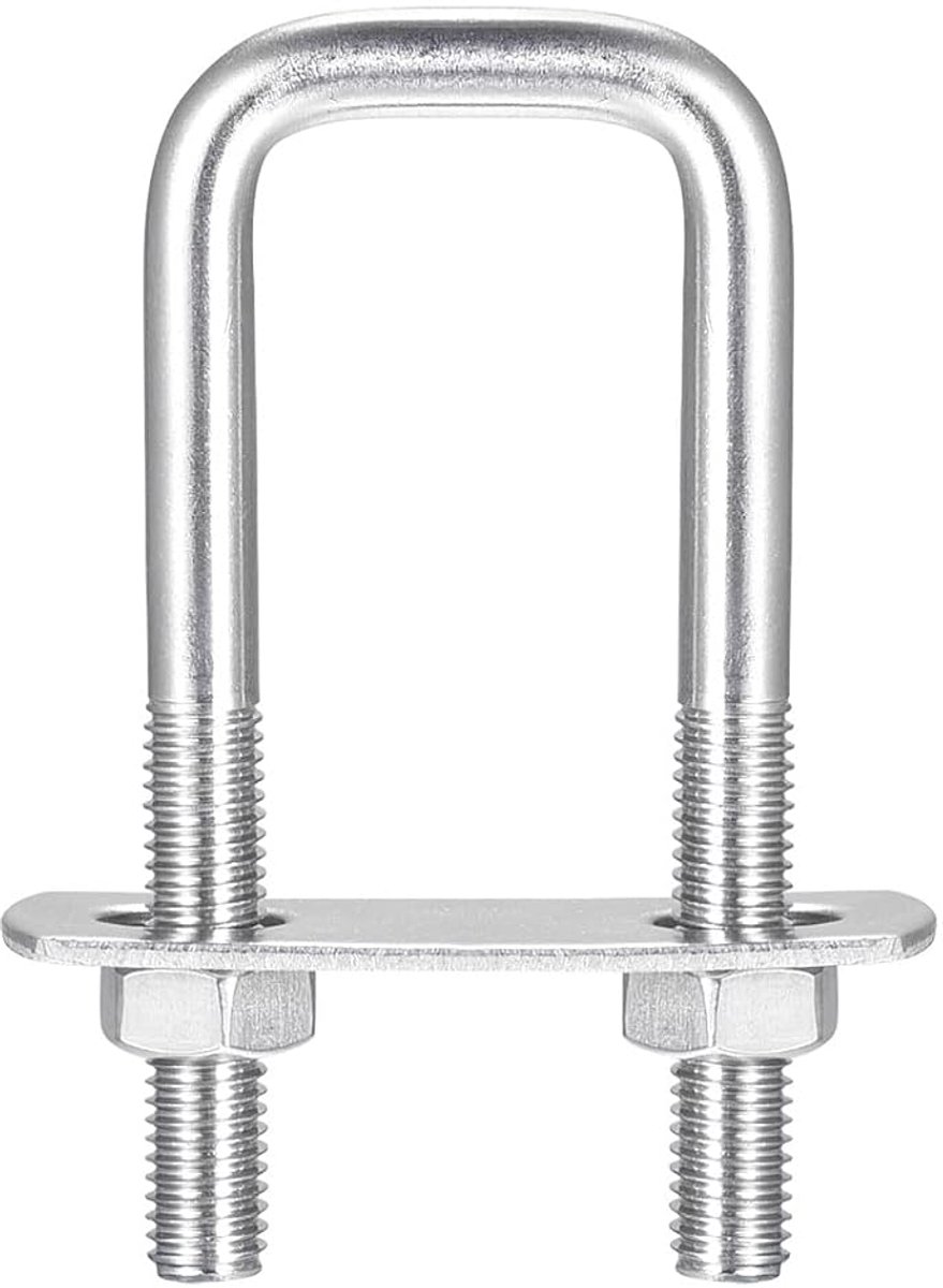 U-bouten 27 mm binnenbreedte 75 mm lengte M8 304 roestvrij staal U klemschroef met moer en plaat voor bootaanhanger