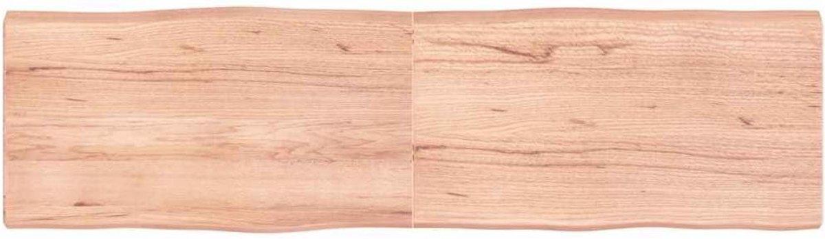 Eettafelblad, vervangingsplaat voor tafel, houten tafelblad, geschikt voor restaurant, hotel, café, eetkamer, 180 x 50 x (2-6) cm, massief hout, behandeld boomrand
