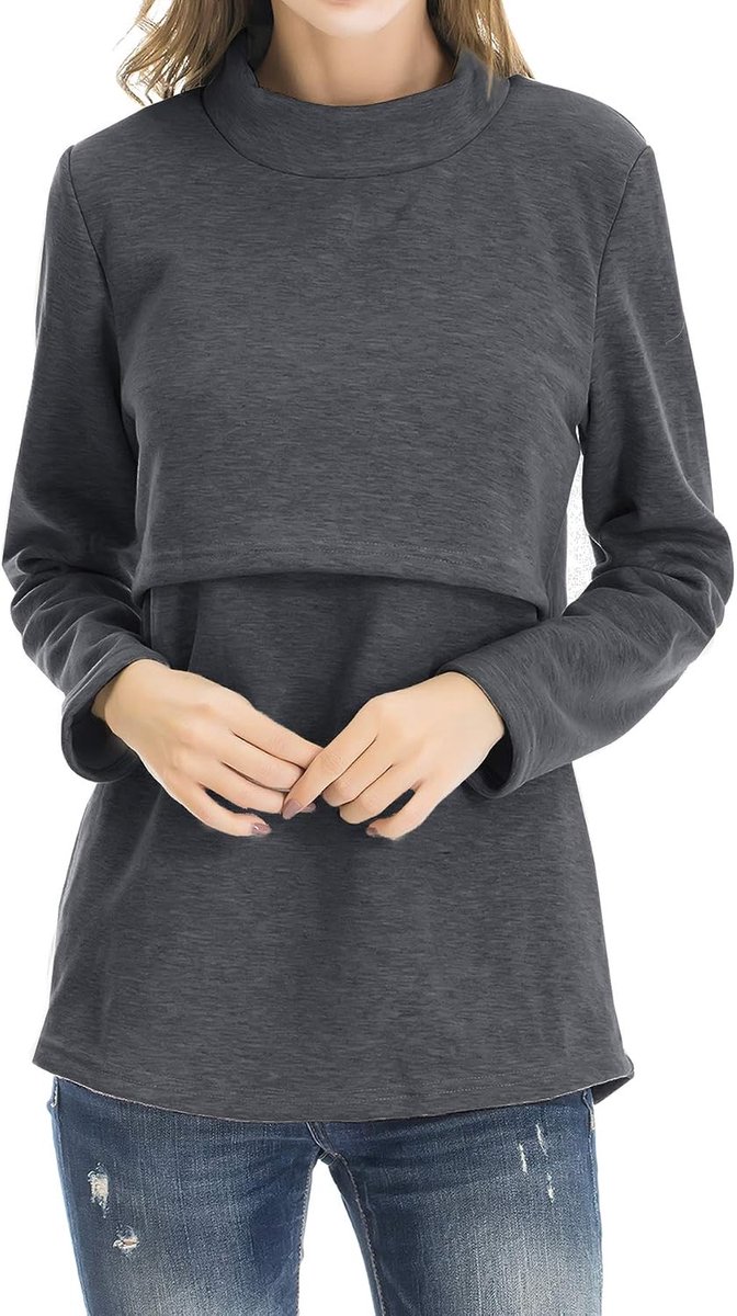 Borstvoeding tops dames winter lange mouwen borstvoeding kleding