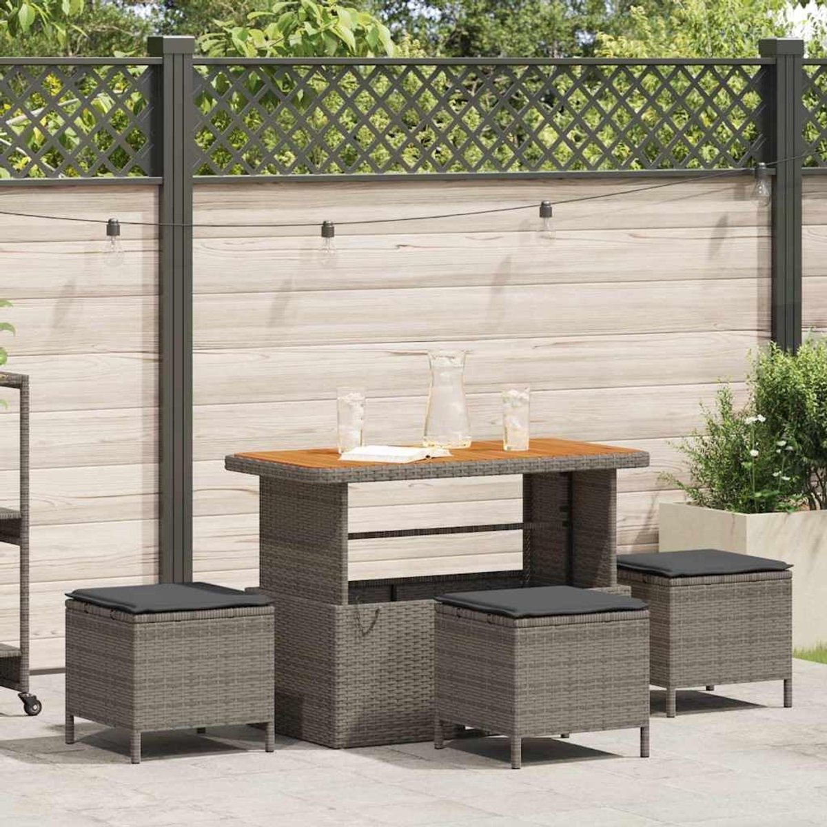 Rattan modern terras Grijs 25 delig