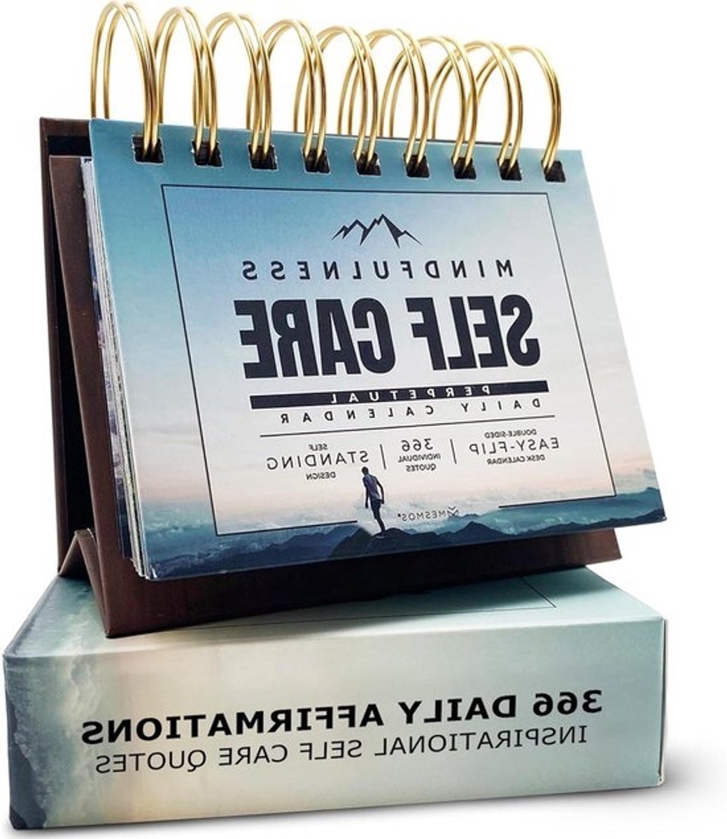 Bureaukalender Mindfulness - Dagelijkse Citaat Kalender - Zelfzorg Dagelijkse Routine - 366 Mindfulness Citaten - 1397 cm - Natuurlijke Scènes