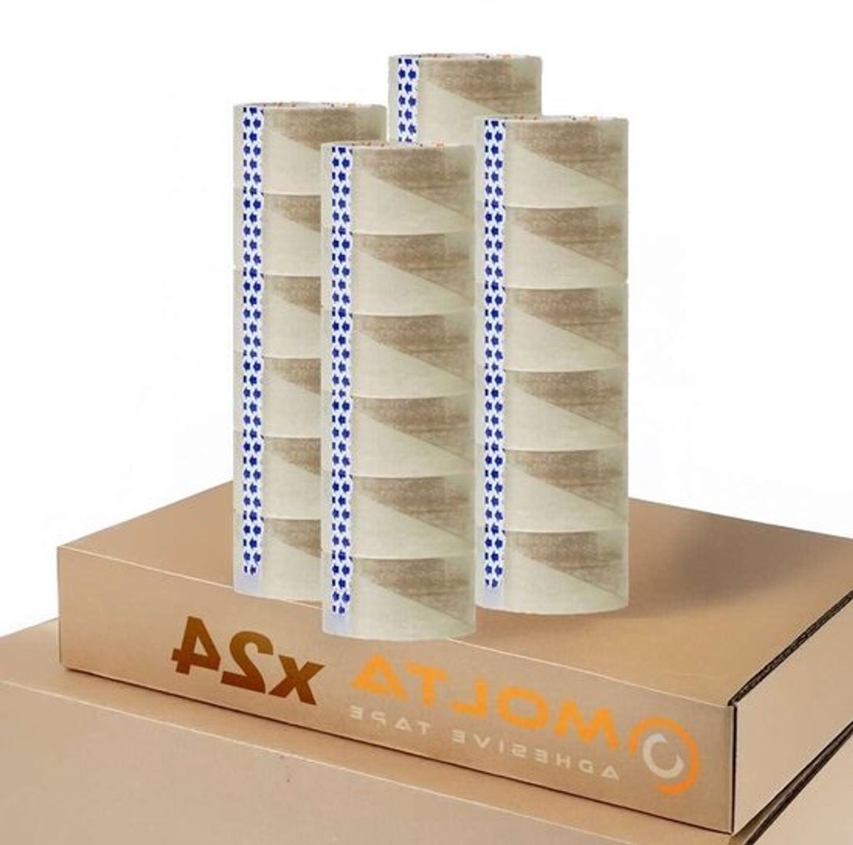 Pakkettape - Verpakkingstape dozen - Pakketten verzenden - Scheurvast acryl - 24 rollen 100m - Transparant