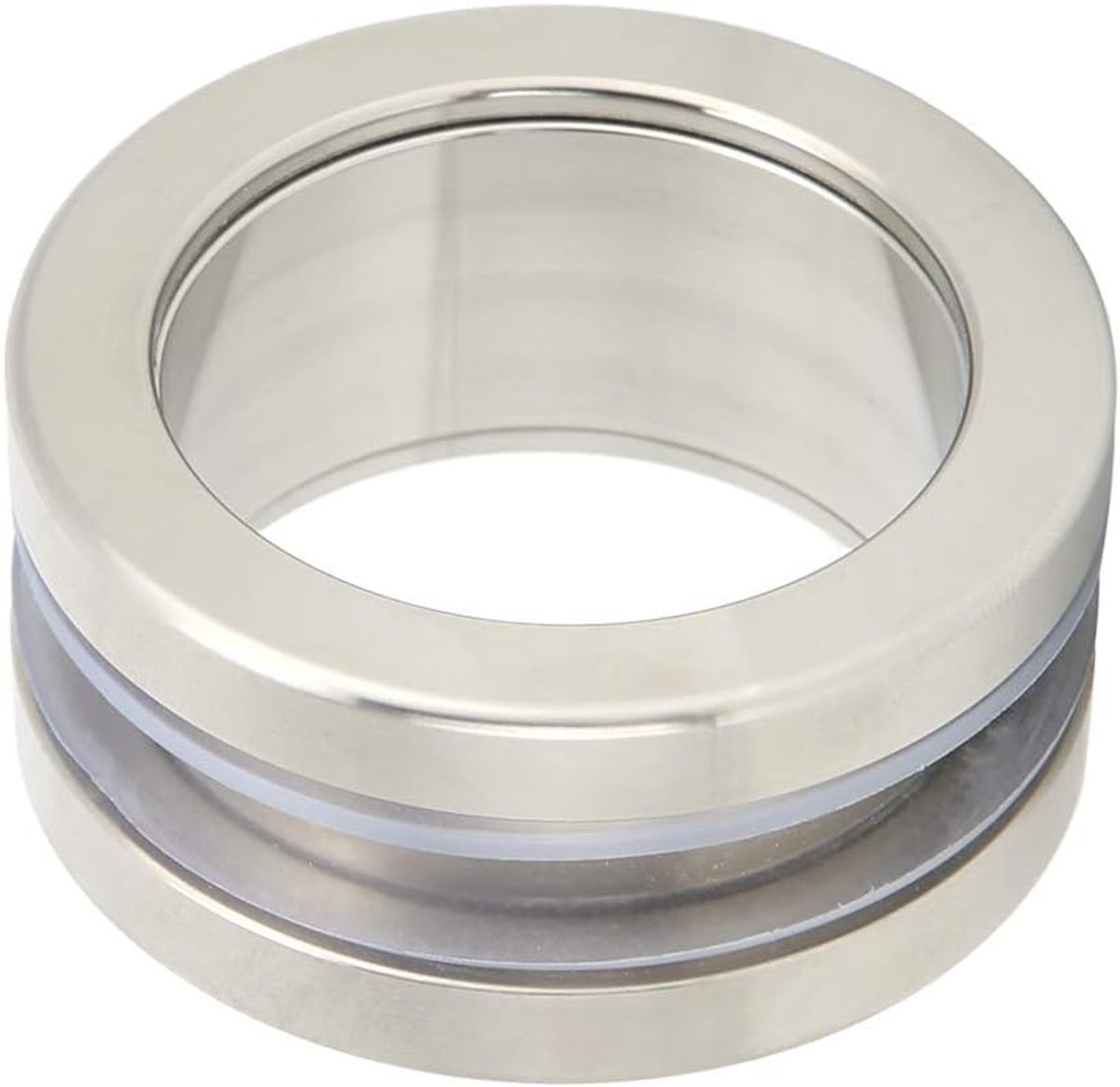 Dailygoods- Schuifdeurgreep Ronde Handgreep - Glazen Deurklink - Roestvrij Staal - 57 mm - Badkamerdeur - Hoogwaardige Afwerking - Deurknop