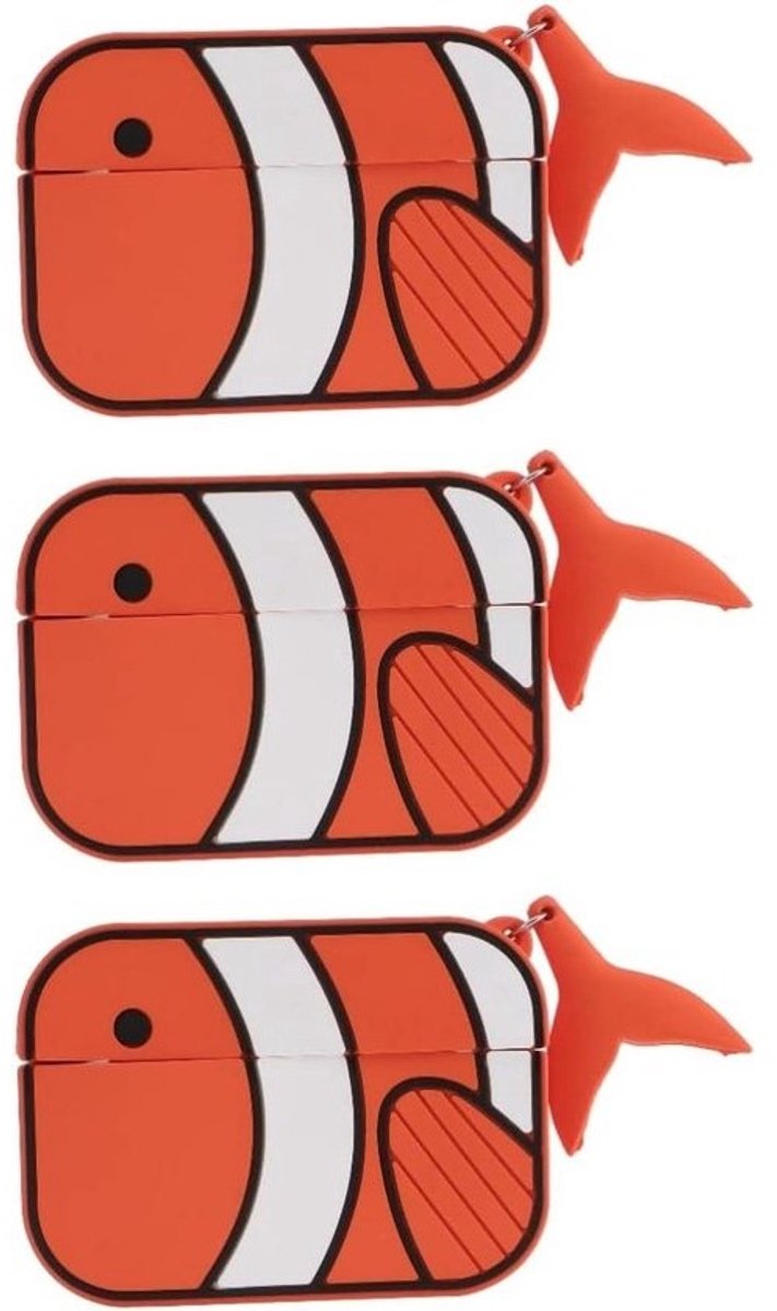 Oordopjes Siliconen Hoesjes - Oortelefoon Beschermhoes - Oordopjes Beschermen - Visvormig Cartoon Design - 3 stuks - Gekleurd