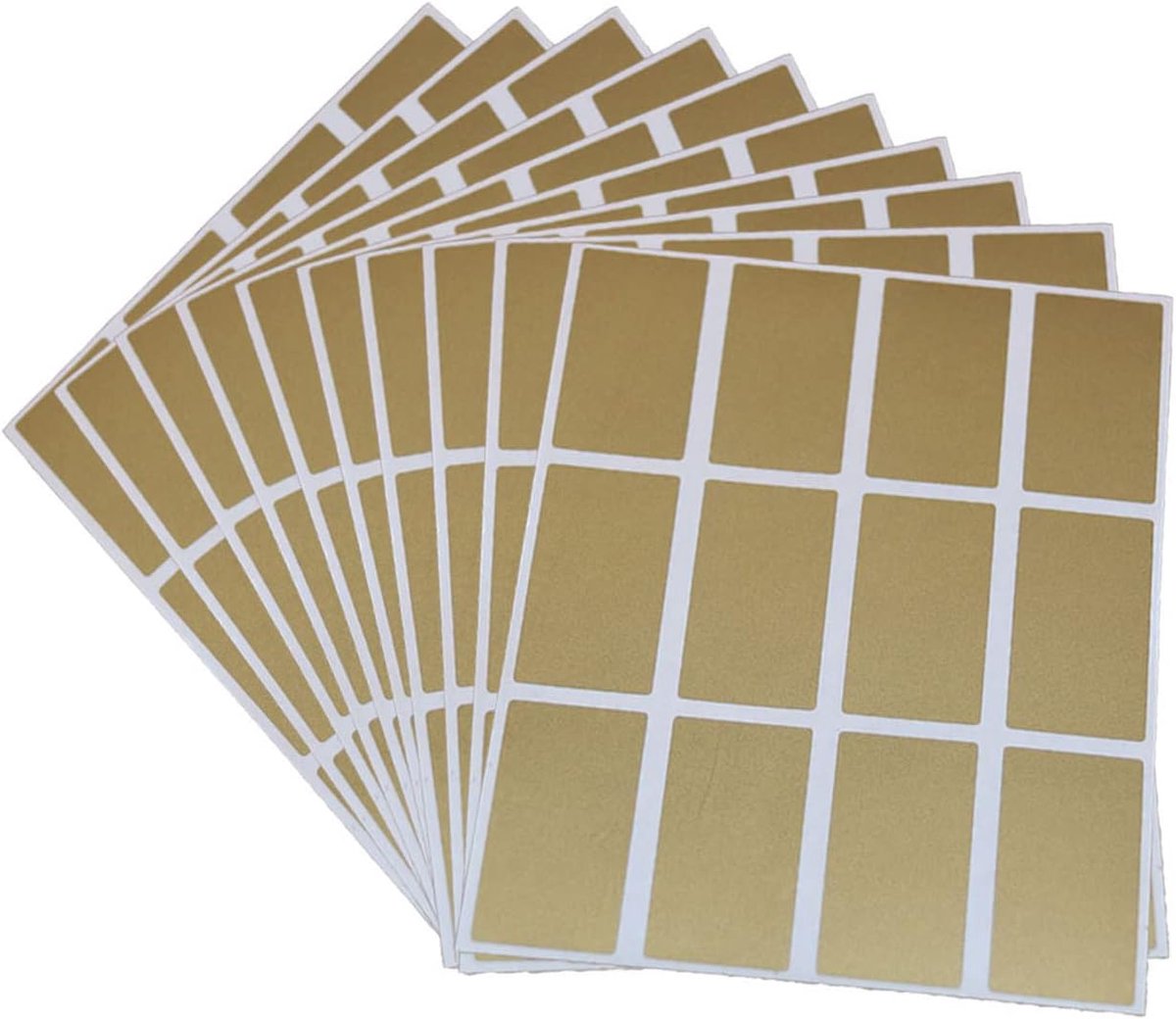 Dailygoods- Kraskaarten 120 stuks - Krasloos Zelf Maken - Gouden Krasstickers - 42 x 23 mm - Cadeaukaarten - Verjaardagskaarten - Kraslot