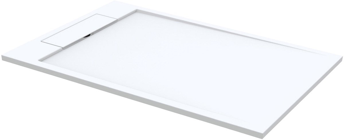 Sanitado Elements Decent Douchebak Mat Wit 180x100cm Solid Surface