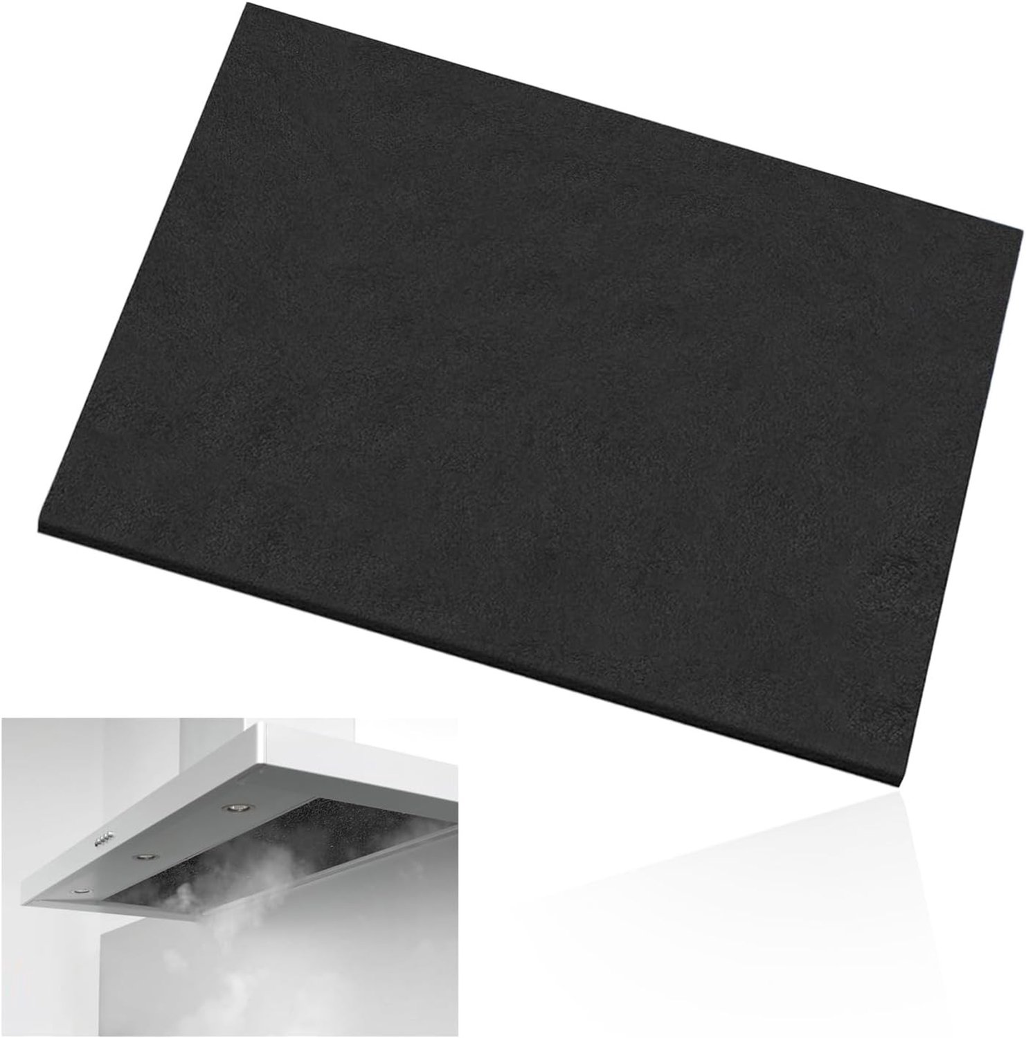 Filter voor afzuigkap, 57x47 cm, actief koolfilter, snijdbaar, vetfilter voor optimale luchtkwaliteit en geurabsorptie