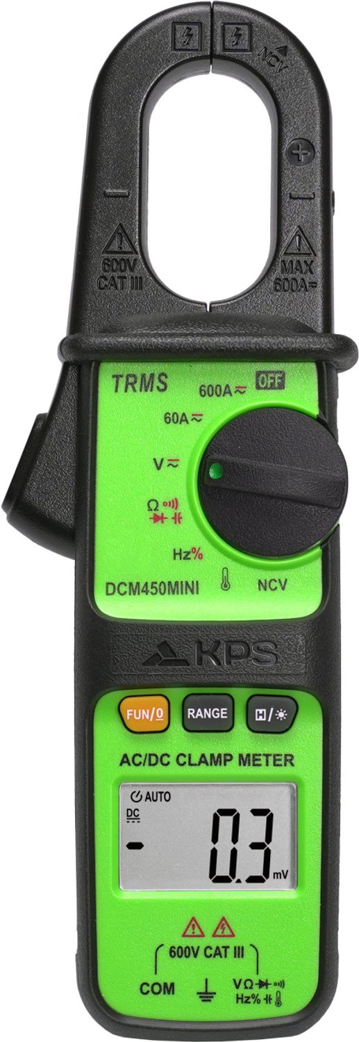 Mini stroomtang, TRMS, NCV, 600A AC/DC, 600V AC/DC, KPS