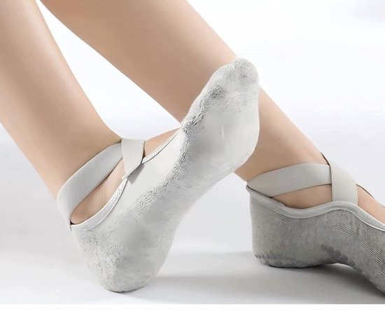 Dames Antislip Sokken voor Yoga, Pilates & Fitness (4 paar) — afbeelding 3
