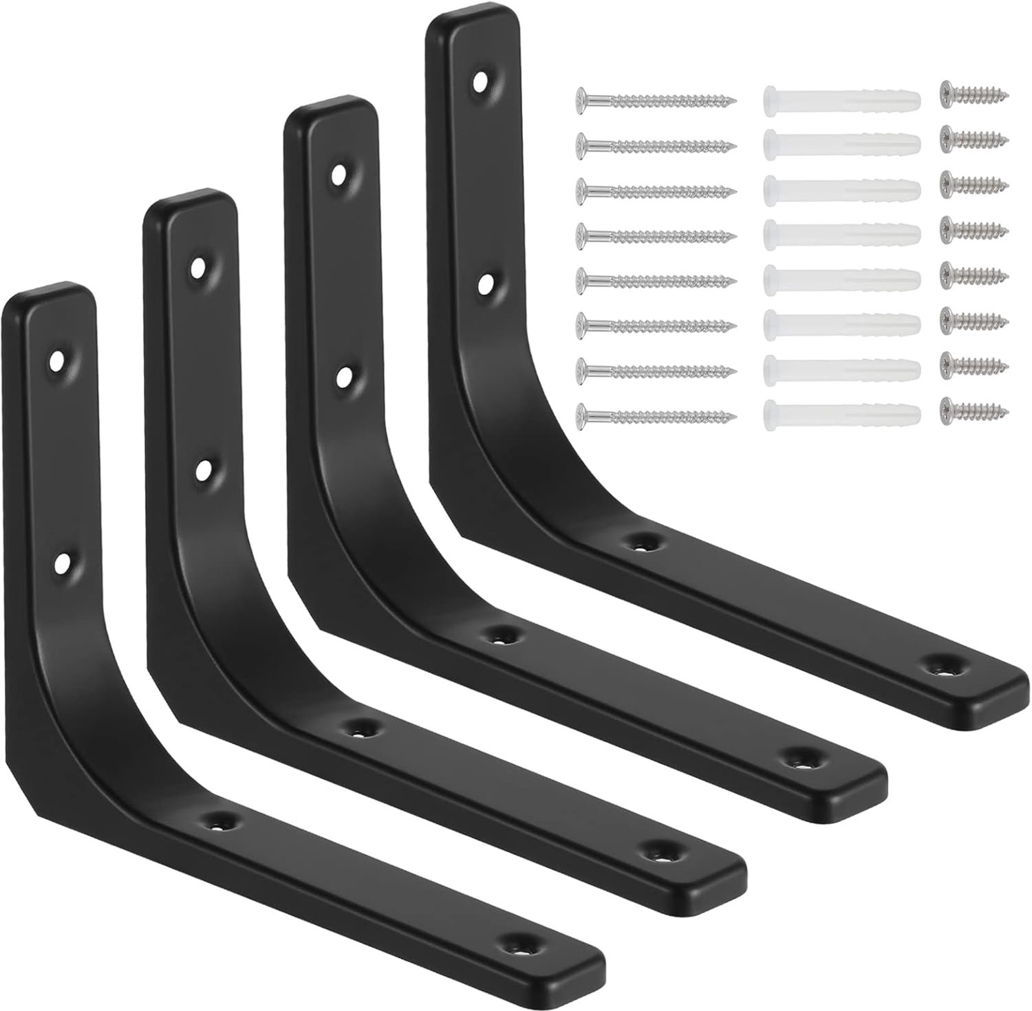 Famanu - Halter Set - Veilig en stevig bevestigen van hoeken - Multifunctionele metalen hoekbeugel - 4 stuks