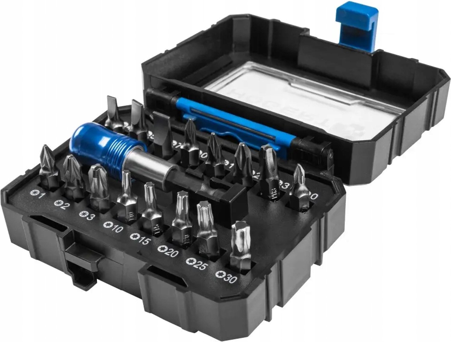 Hoegert Bit Set 17 Delen 1/4" - Schroefbits met Magnetische Houder