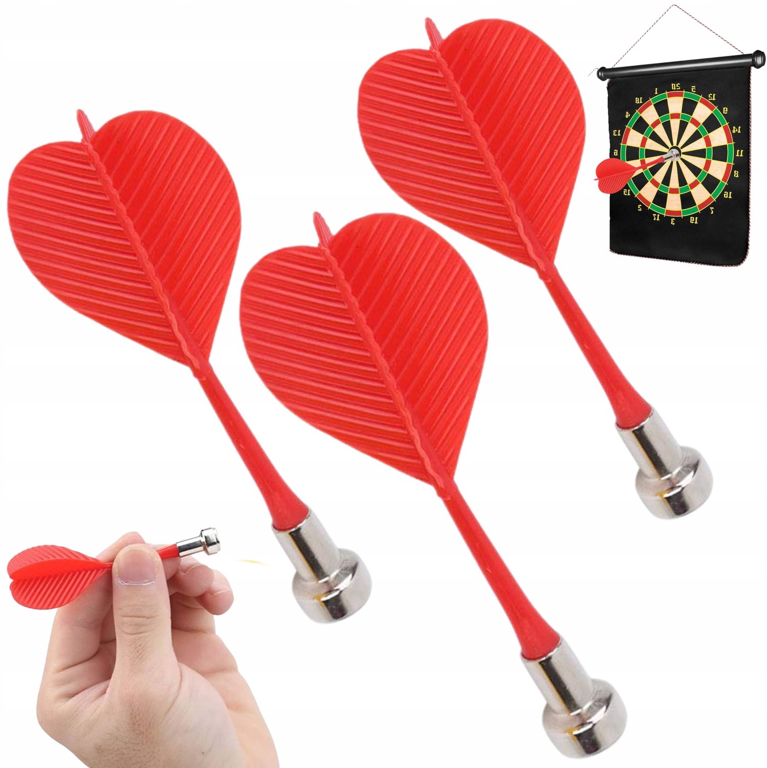 3x Rode Magnetische Darts - Veilig Plezier voor Jong en Oud