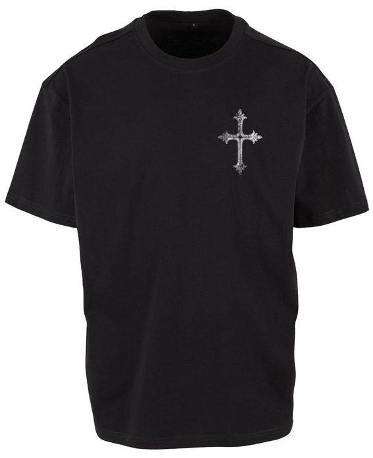 Mister Tee Vintage T-shirt ‘Pray Cross Overs’ Zwart