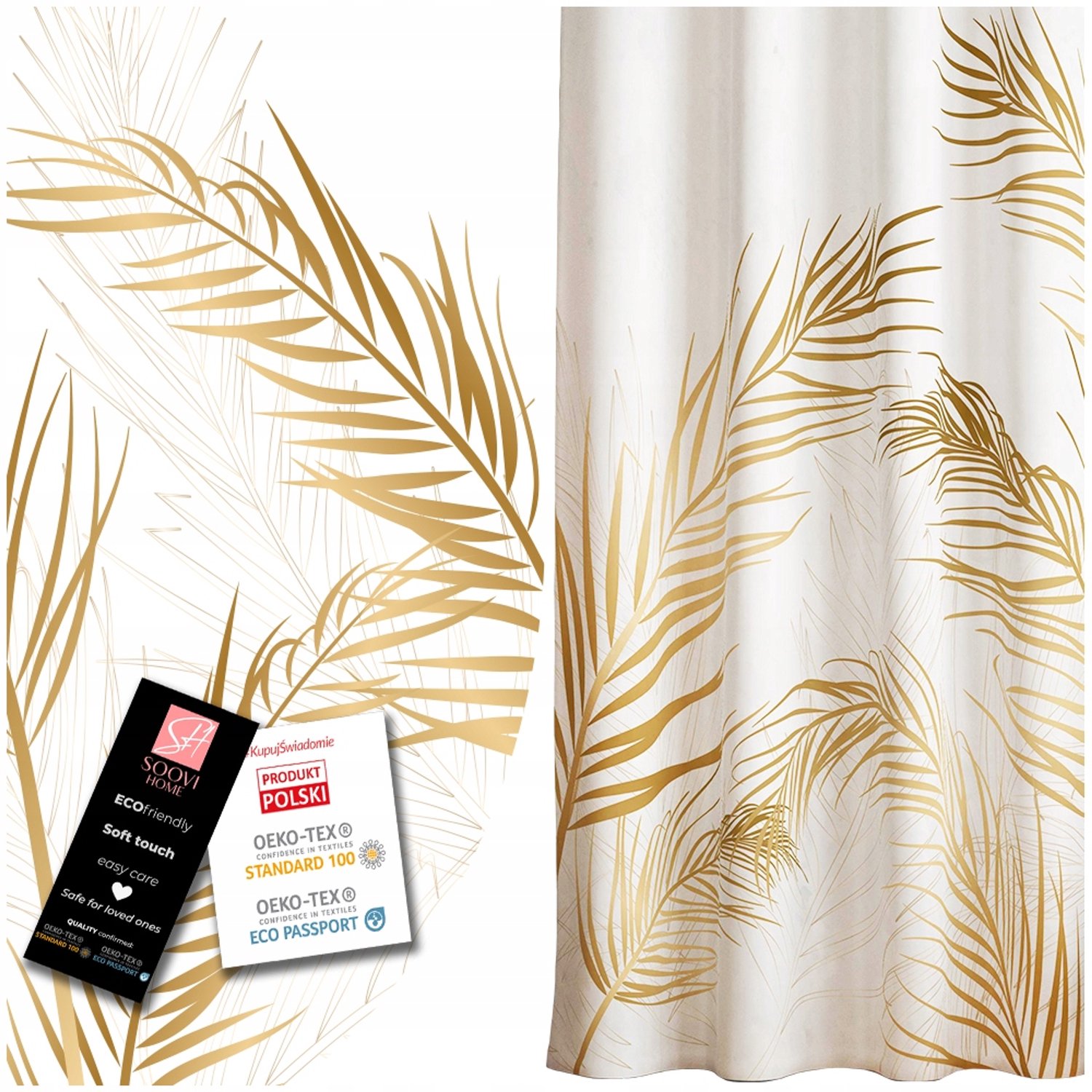 Kant-en-klare Gordijnen 140x260cm met Plissering - Wit Bloemenprint
