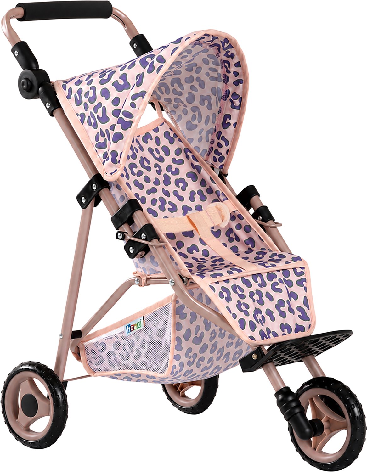 howa Poppenbuggy Leo – Poppenwagen, Jogger voor Poppen tot 50 cm met in Hoogte verstelbare Duwbeugel 2240