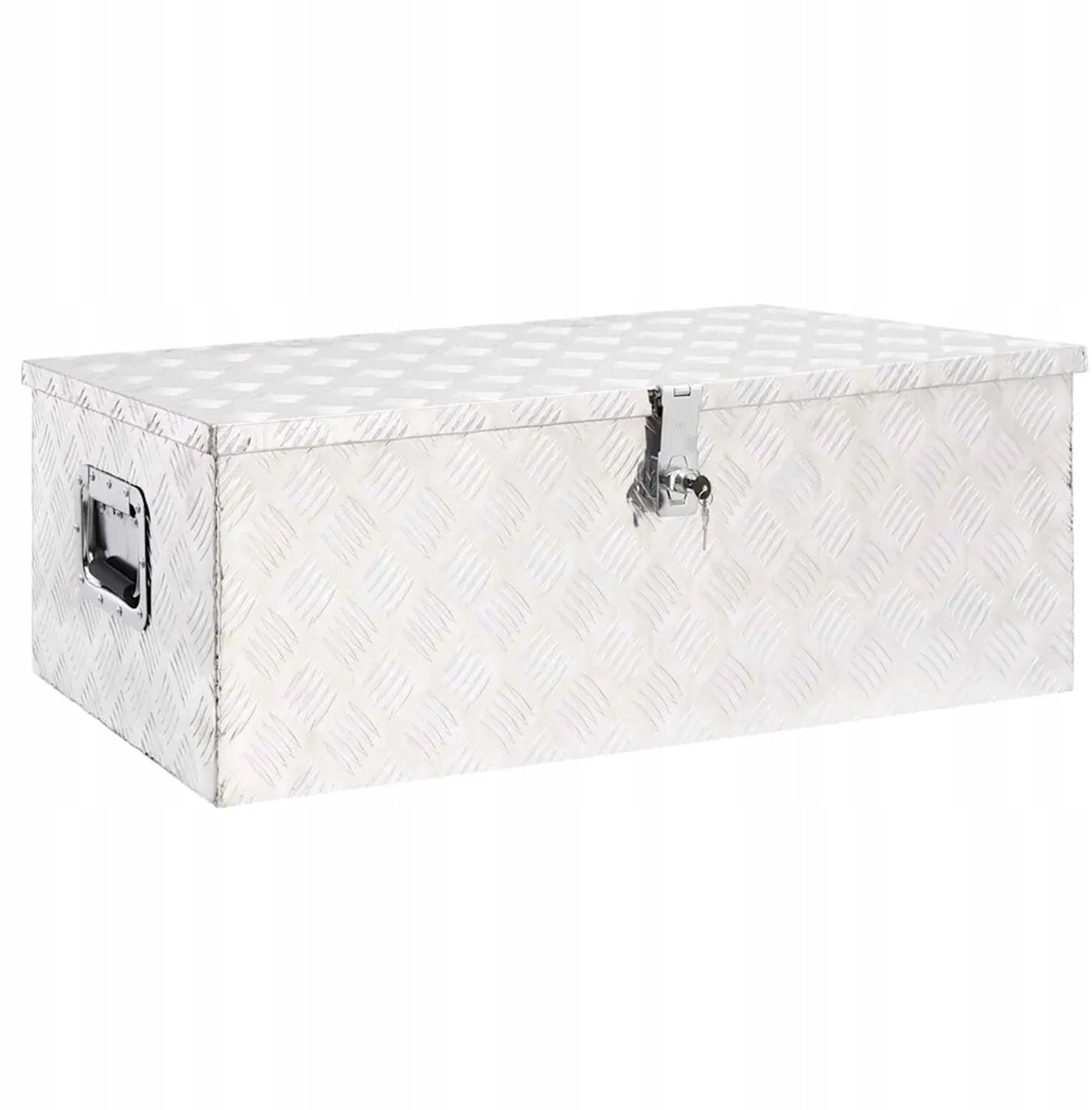 Aluminium Opbergkist met Slot, Zilverkleurig, 90x47x33,5 cm