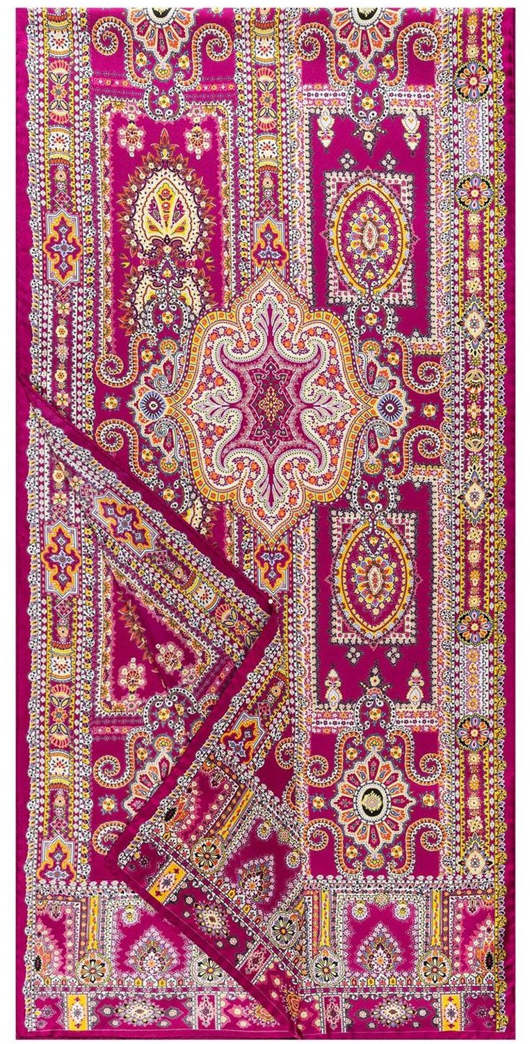 ROECKL sjaal Paisley Arcade 45x180 Scarf Pink / Lemon (rood)paars
