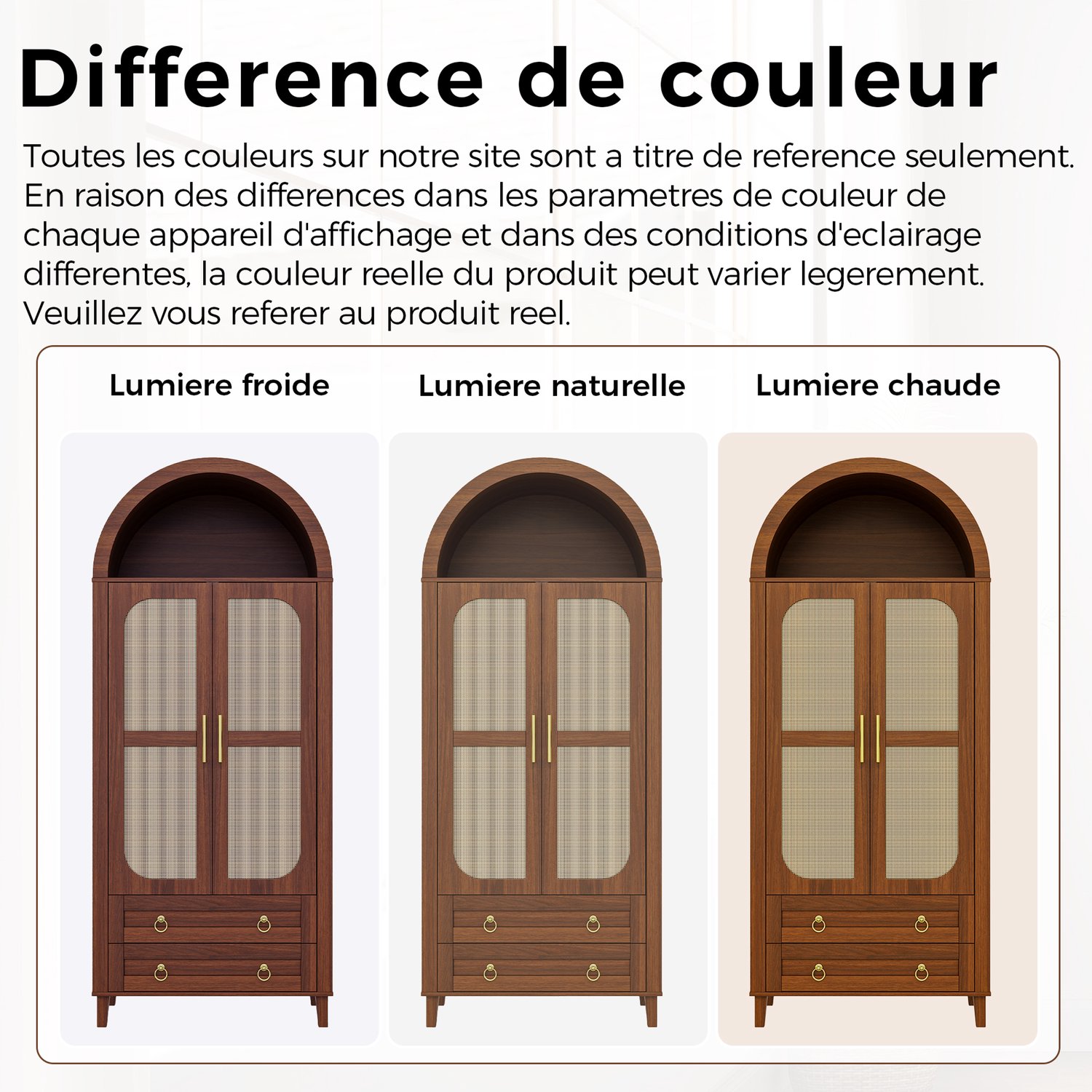 MODENUIT Kledingkast - Led en Kledingstang - Slaapkamer - MDF en Spaanplaat - 76x50x184 cm - Walnoot