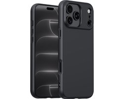 Hoesje - geschikt voor Apple iPhone 18 Pro Max - Zwart - Hoes - Siliconen Case Cover