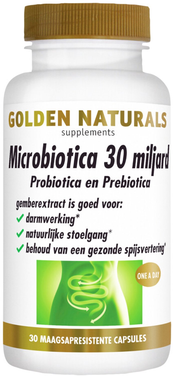 Golden Naturals - Microbiotica 30 Miljard - 2 x 30 vegacapsules - Voordeelverpakking