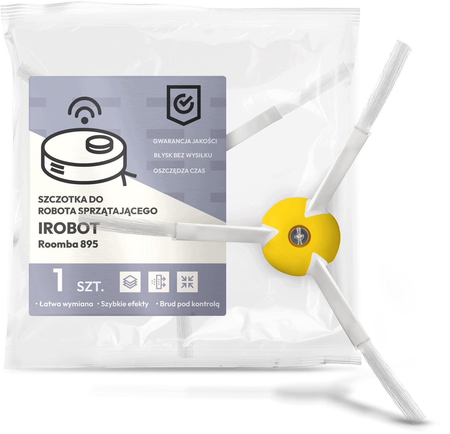 Zijborstel voor iRobot Roomba 895 - 3-armig, polyamide