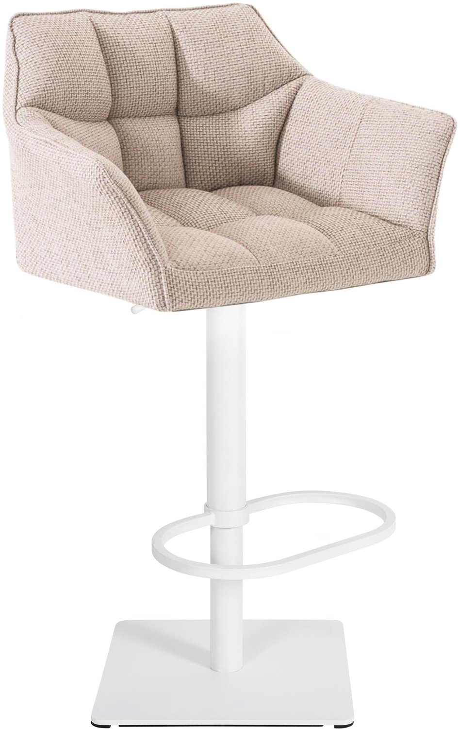 Luxe Comfort Torino 0248 barkruk - stof - ivoor wit/ivoor