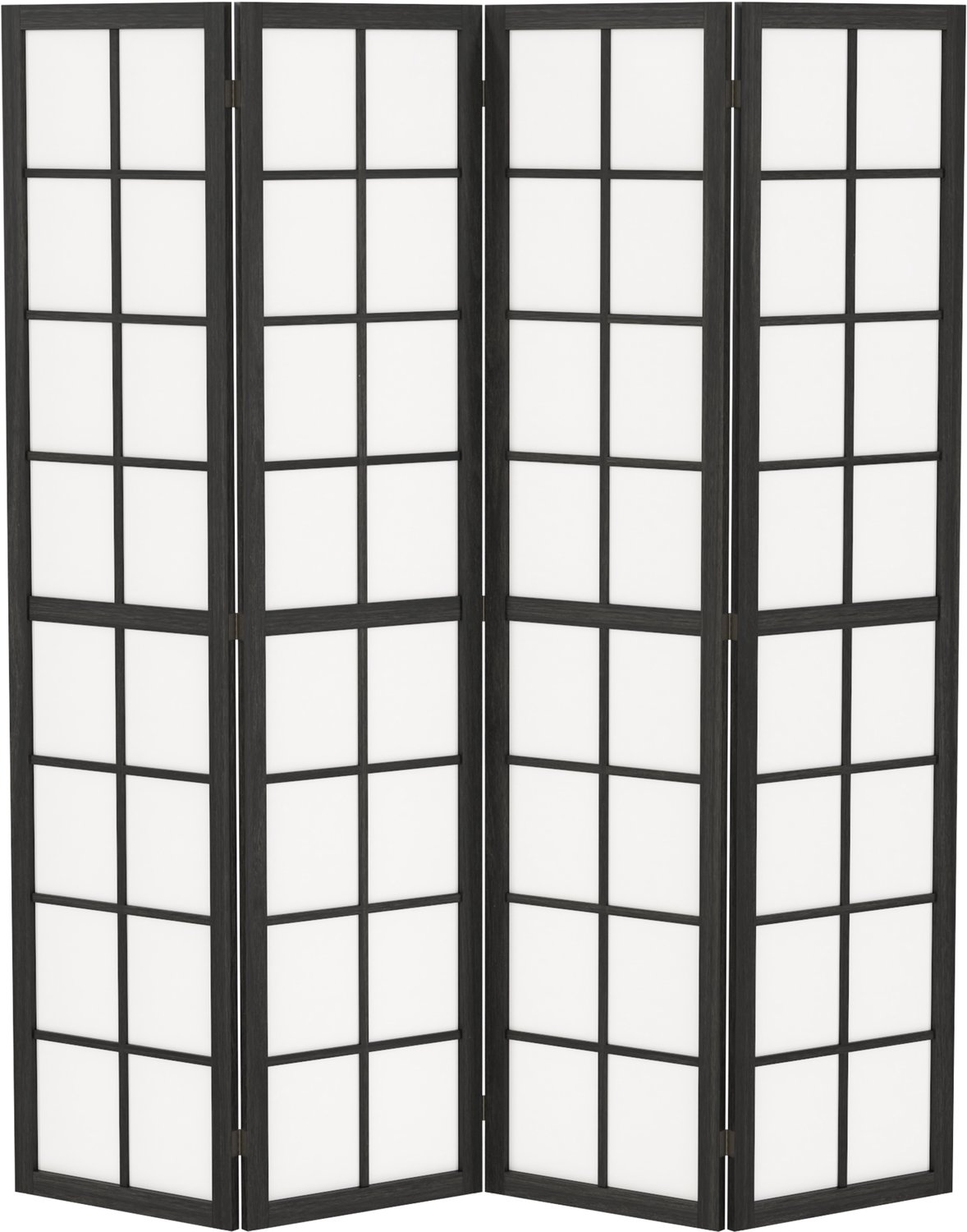 Hoohohoo Opvouwbaar Kamerscherm – Ruimteverdeler – 170 cm (Zwart- 170 x 160 cm- 4)