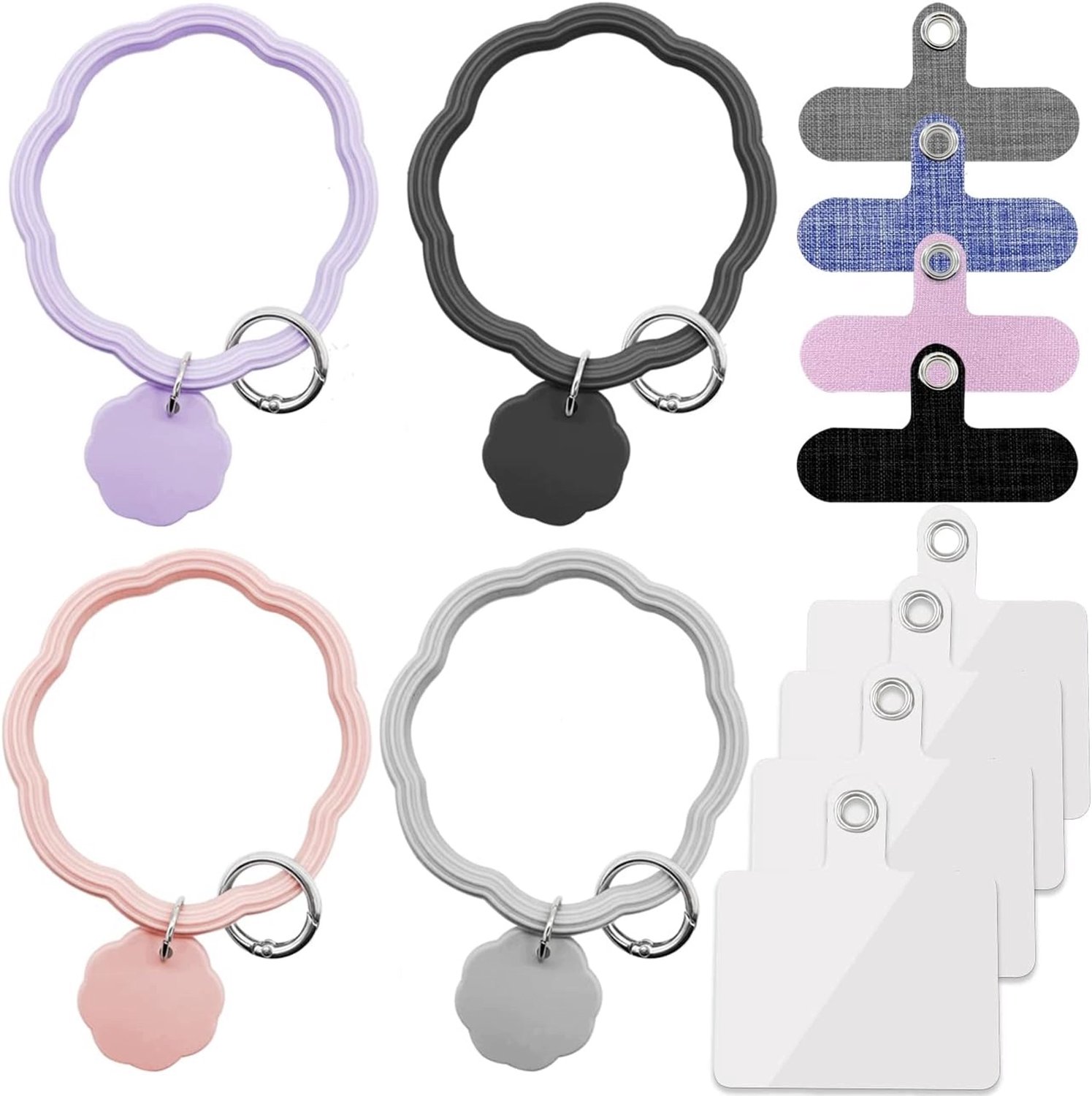 Set van 4 Telefoonpolsbandjes met Lanyard - Veilig en Stijlvol