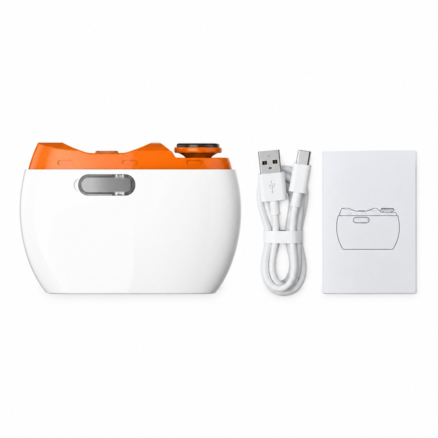 elektrische nagelknipper - 2 snelheden - USB-oplaadbaar - voor dagelijks thuisgebruik - wit met kabel en handleiding