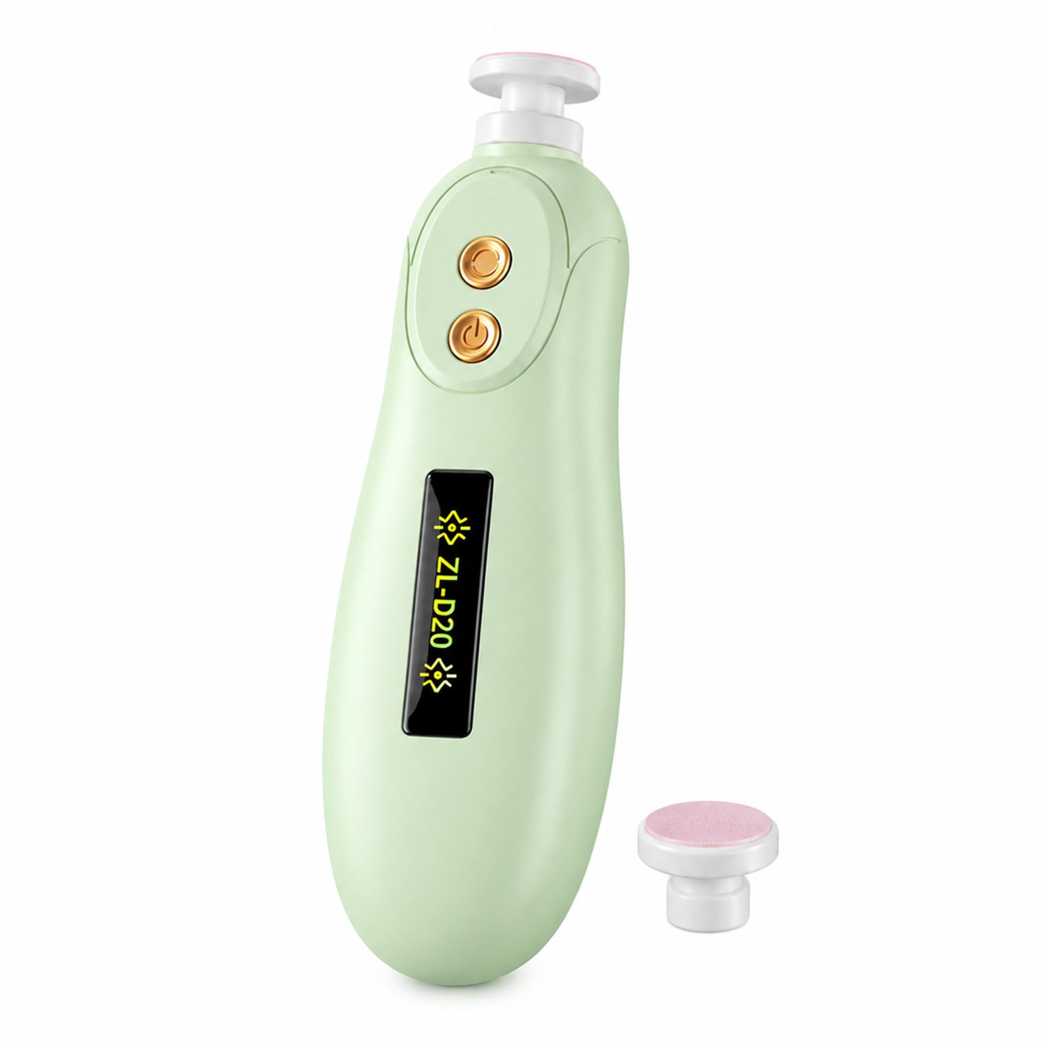 elektrische nagelknipper - oplaadbaar - groen - 1 vijlkop - draagbaar voor thuisgebruik