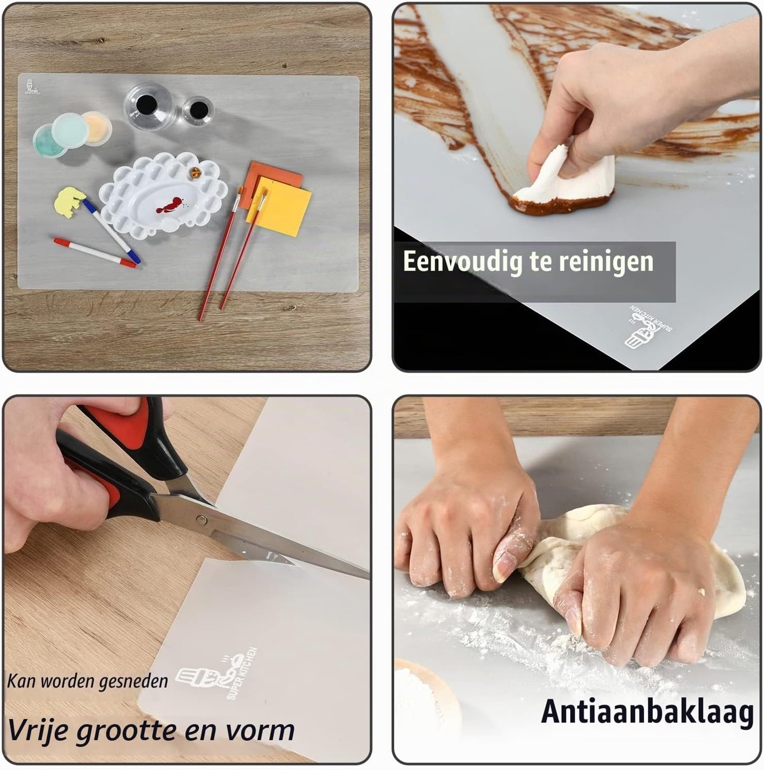 Inductie Kookplaat Beschermer - 92 x 61 cm - Siliconen Antiaanbakmat - Voor Keuken en Kookoppervlakken
