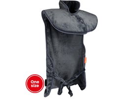 Elektrisch warmtekussen Nek/Rug 60×90 cm - 9 warmtestanden - Warmyou Hugme - Antraciet