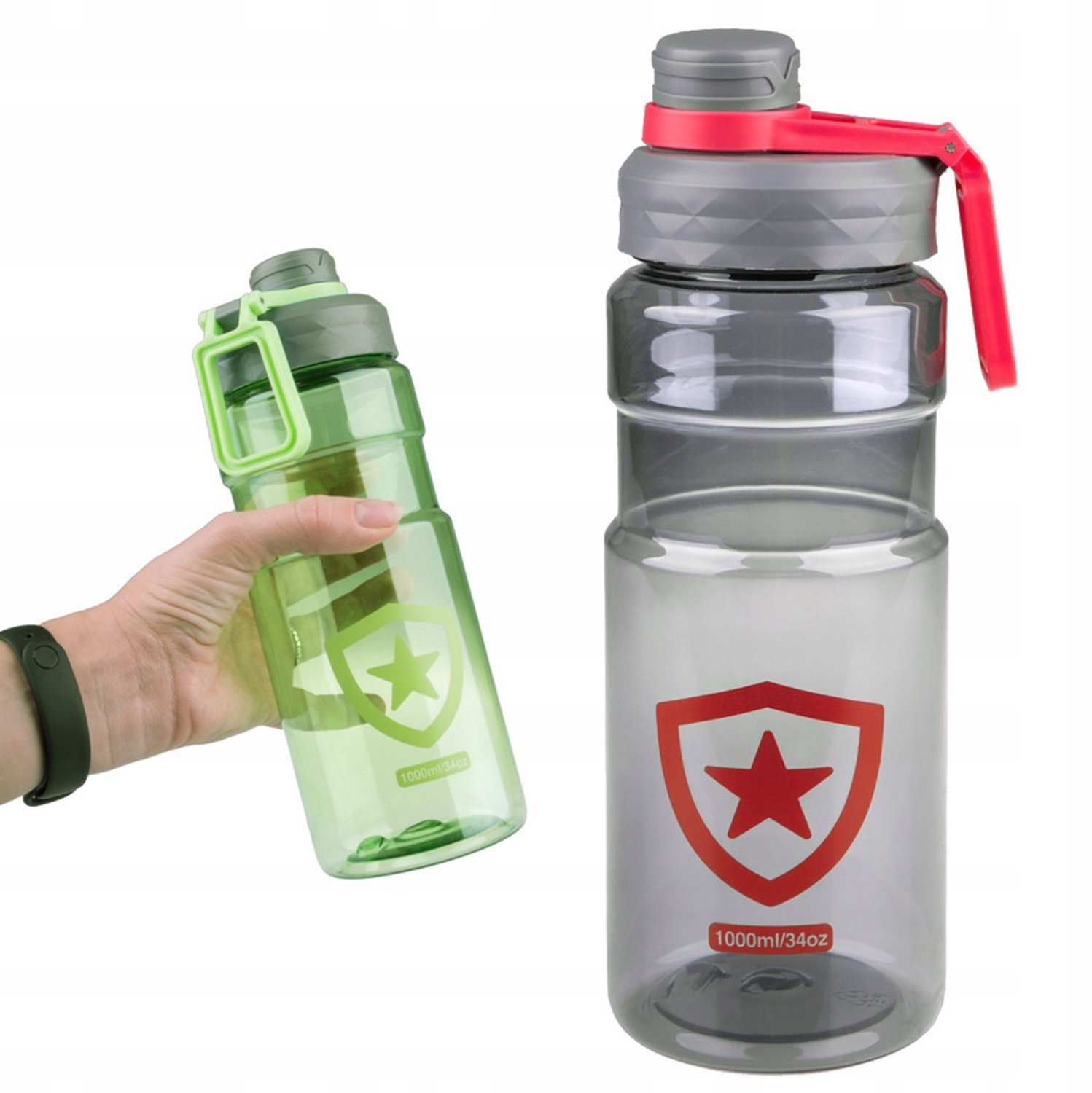 Active Sport Bidon 1000ml - Rood, BPA-vrij, Ideaal voor Fitness