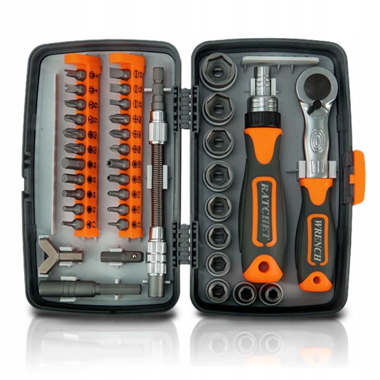 38-delige Schroevendraaier & Dop Set met Ratel 1/4"