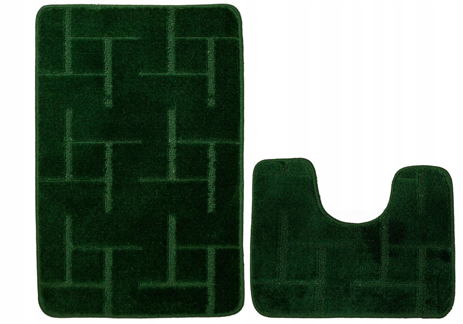 2-delige Antislip Badmat Set - Flesgroen - Zacht & Duurzaam