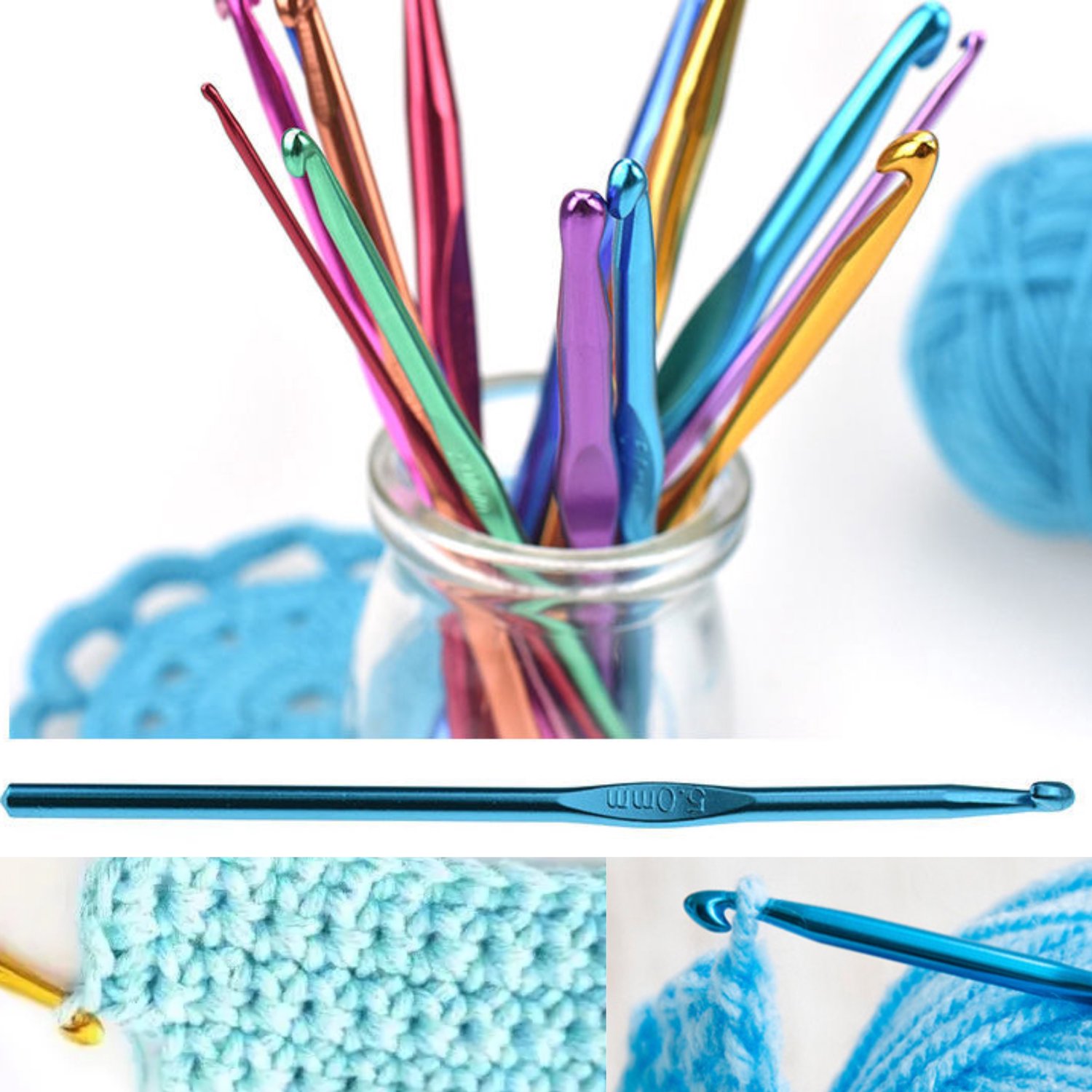 Uitgebreide Haaknaald Set voor Beginners & Gevorderden met Etui