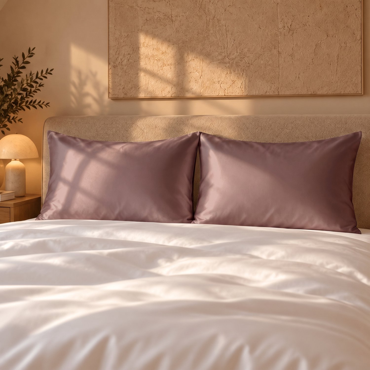 Silk Heaven Zijden kussensloop 45x65cm Vintage Mauve hotelsluiting - 19 Momme - 100% moerbeizijde - Silk Heaven - 45x65cm (voor ergonomische kussens 40x60cm) / Hotelsluiting
