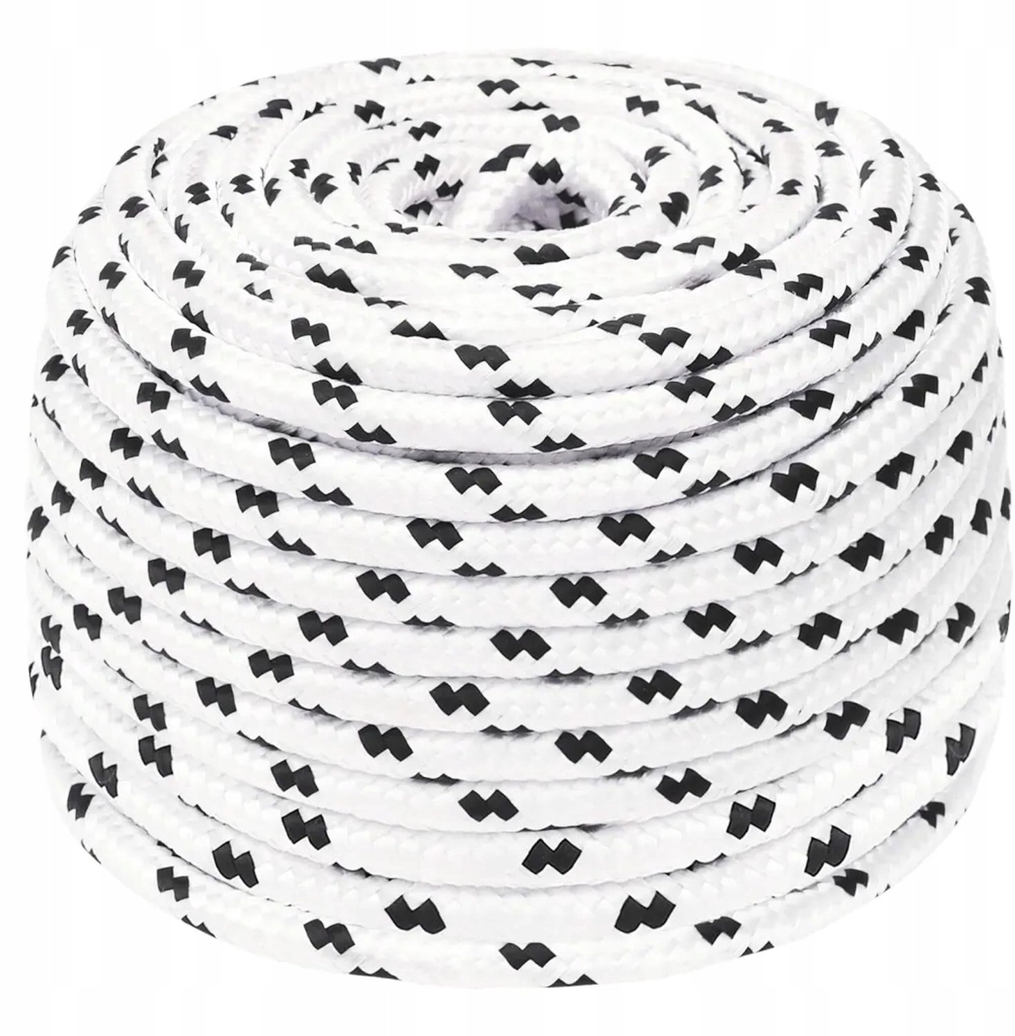 Wit Touw Gevlochten Polyester 8mm x 25m - Sterkte 800kg