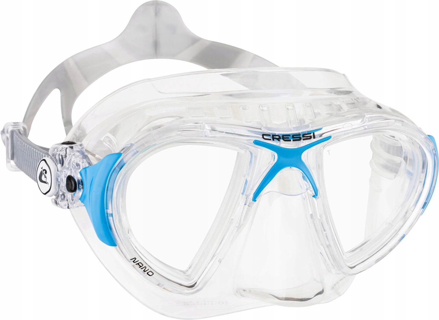 Cressi Nano DS360020 Duikmasker voor Volwassenen - Kristal/Blauw