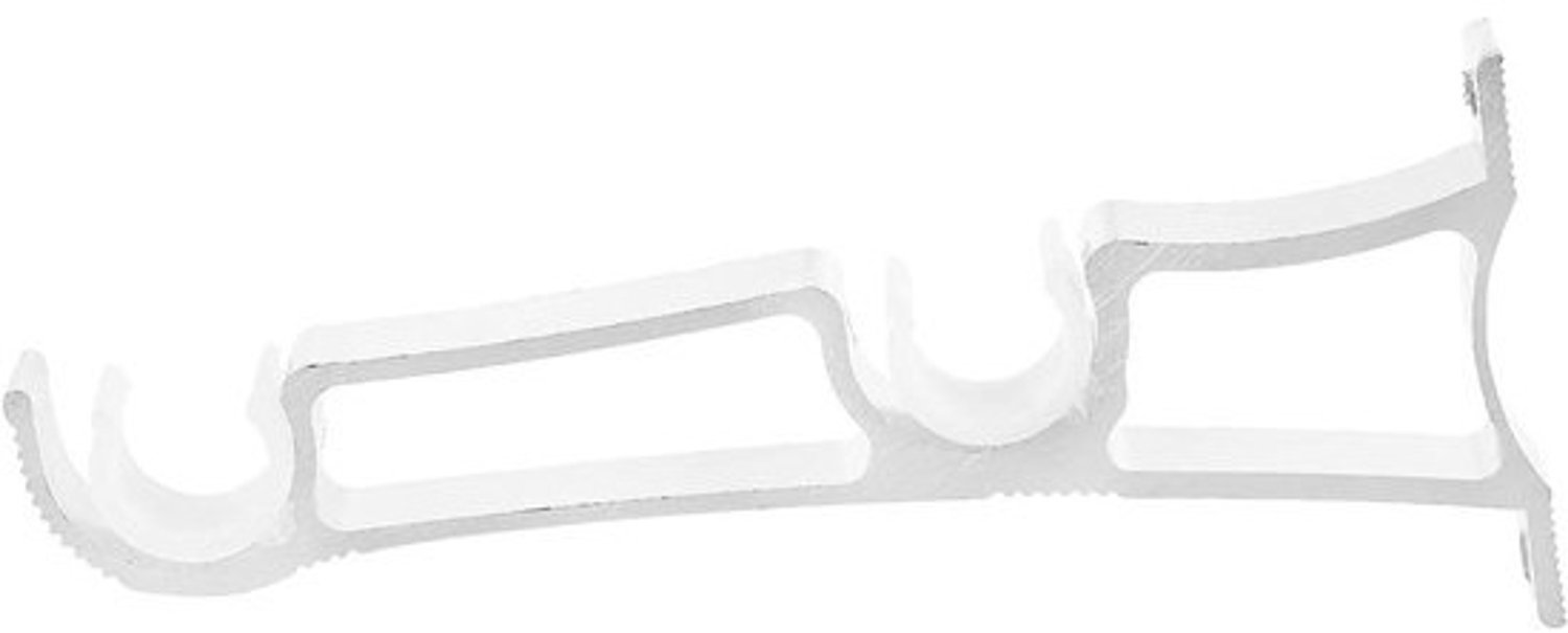 Beugels voor gordijnroede - Gordijnhouder - Ophangbeugel - Gordijnen ophangen - Aluminiumlegering - 2 stuks - Wit