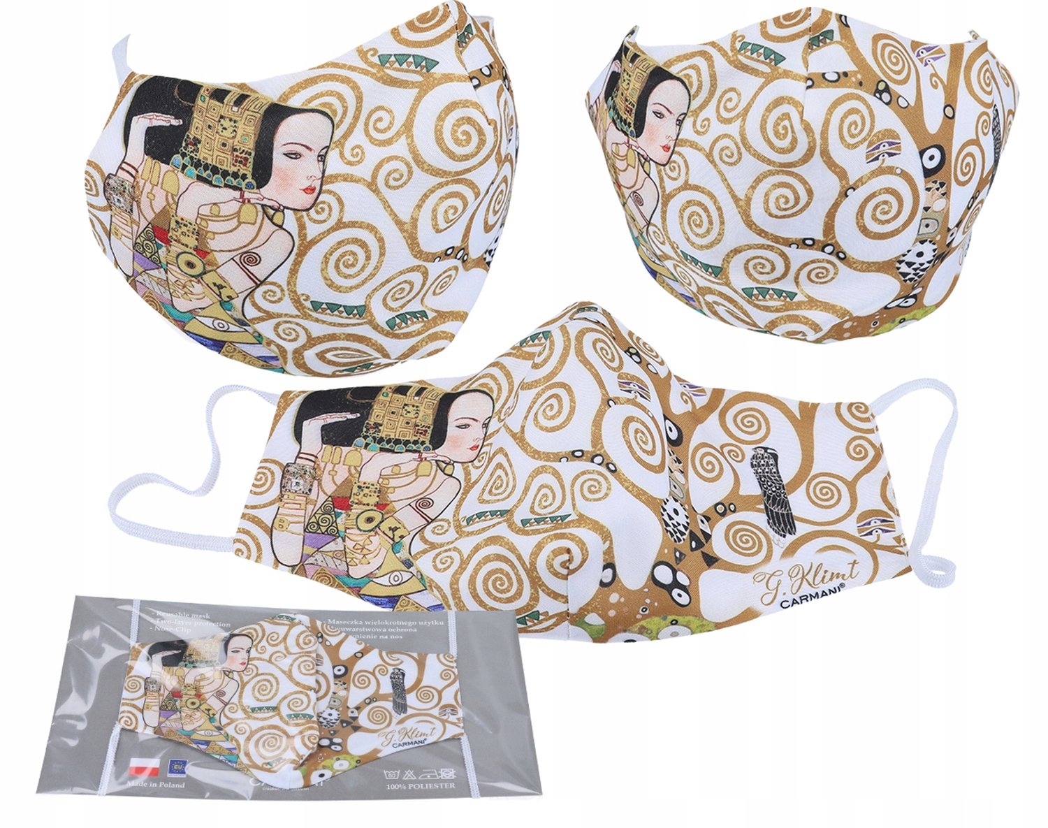 Herbruikbaar Gezichtsscherm Dubbellaags - G. Klimt "Wachten"