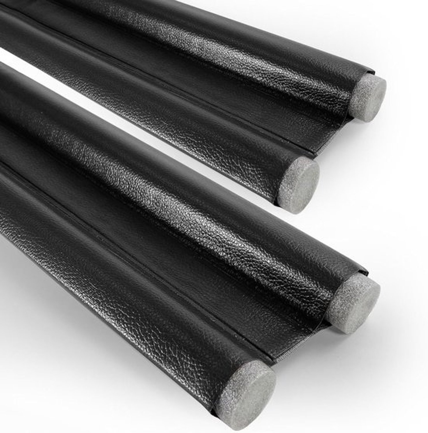 Draai- en tochtstrip - voor deuren van 96 cm - Windstopper - tochtwering en geluidsisolatie - Set van 2 stuks - zwart