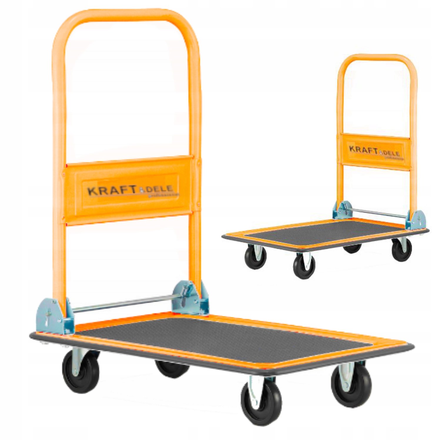 Kraft&Dele Platformwagen 150kg - Robuuste Transportwagen voor Magazijn & Winkel