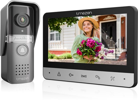 Videodeurbel Met Camera - 7 Inch Kleurendisplay - 120 Graden Groothoekcamera - Bedraad - Voor Huisbeveiliging — afbeelding 2