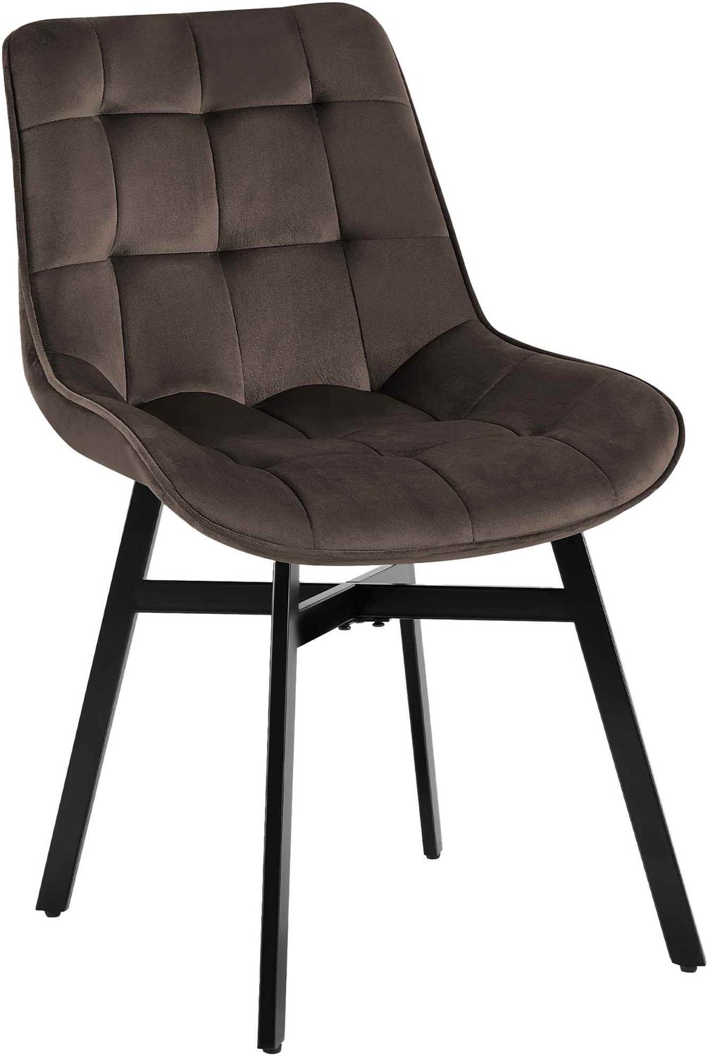 Luxe Comfort Verona 0019 stoel - fluweel - bruin Fluweel/bruin