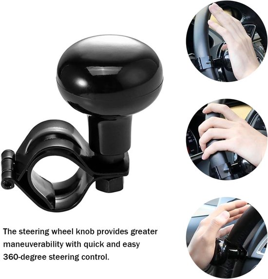 Universele Stuurknop voor Auto's - Stuurwiel Hulp, Draaiknop, Spinner en Versterker Bal voor Auto en Tractor — afbeelding 2