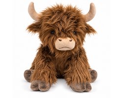 Happy Hug Jari - Verzwaringsknuffel Schotse Hooglander - 2 kg - 45 cm - Knuffel Koe