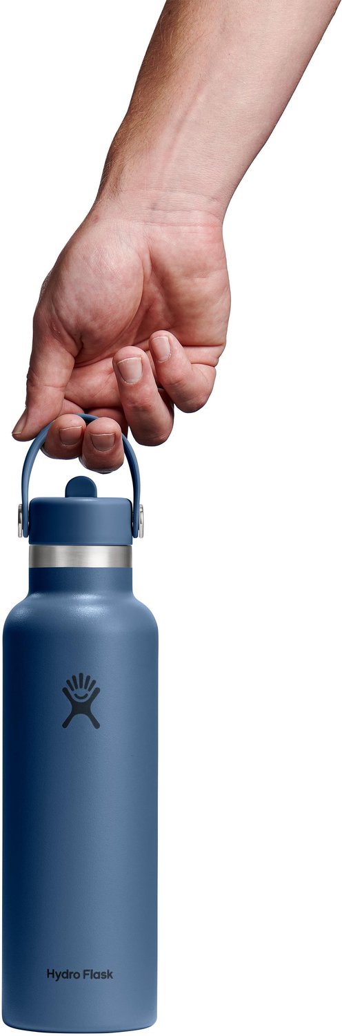 Hydro Flask Drinkfles - Standard Mouth - Rietjesdop - 621 ml - Blauw – foto 3