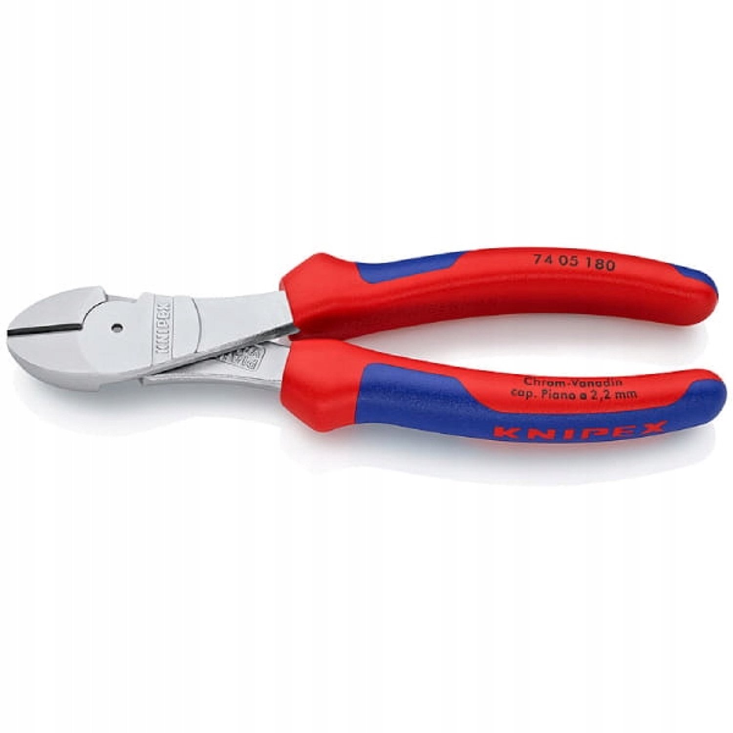 Knipex Zijsnijtang 180mm, 20% meer kracht, chroom, 74 05 180