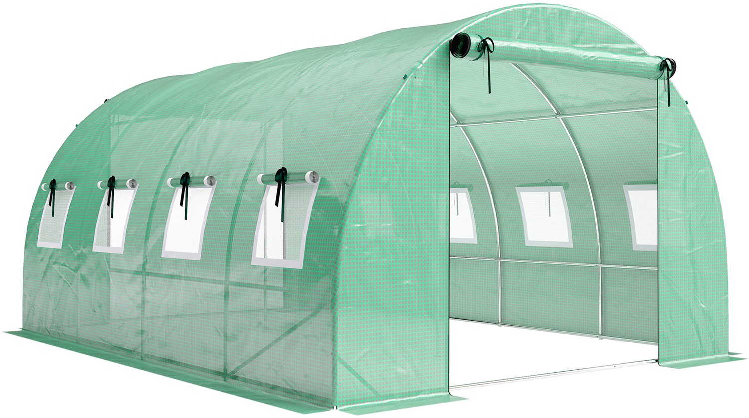 Sunona Foliekas - Met 2 roldeuren en 8 ramen - 295 x 400 x 200 cm - Groen